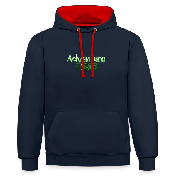 L'Heure de l'Aventure sur Sweat à capuche contrasté