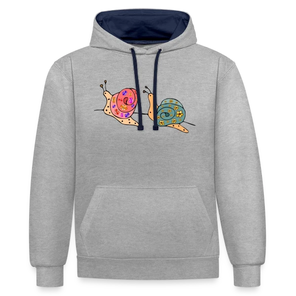 L'Escargot Chic sur Sweat à capuche contrasté