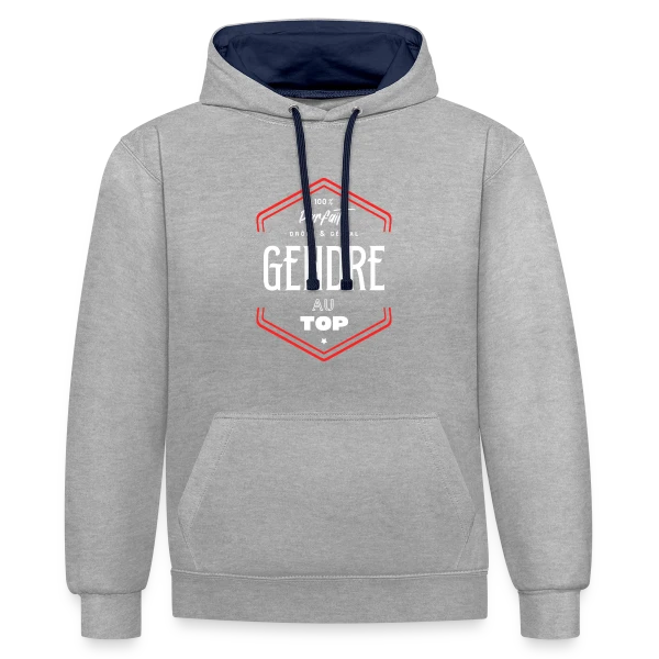 Gendre Parfait et au Top sur Sweat à capuche contrasté