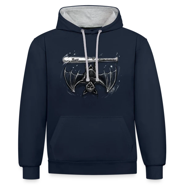 La Batte de la Chauve-Souris sur Sweat à capuche contrasté