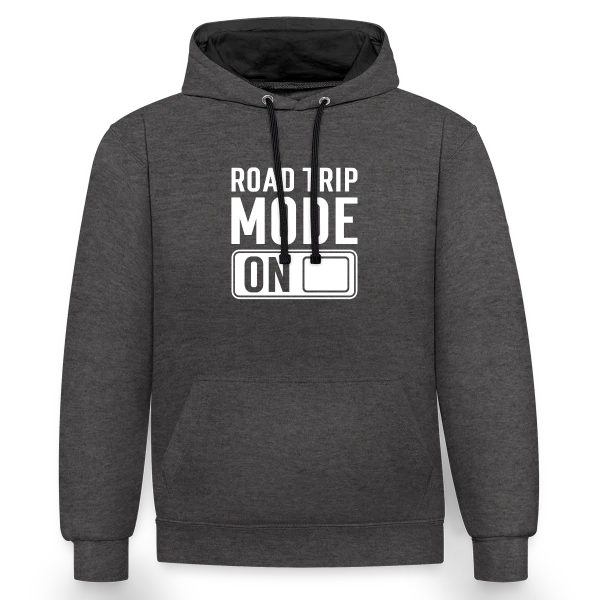 Citation Roadtrip Aventure sur Sweat à capuche contrasté
