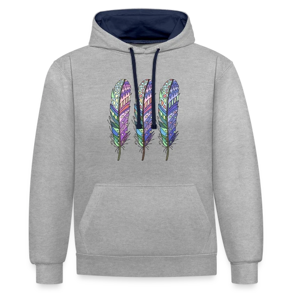 L'Envol des Plumes sur Sweat à capuche contrasté
