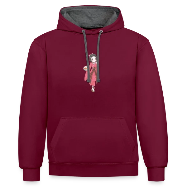 L'Univers des Mangas Japonais sur Sweat à capuche contrasté