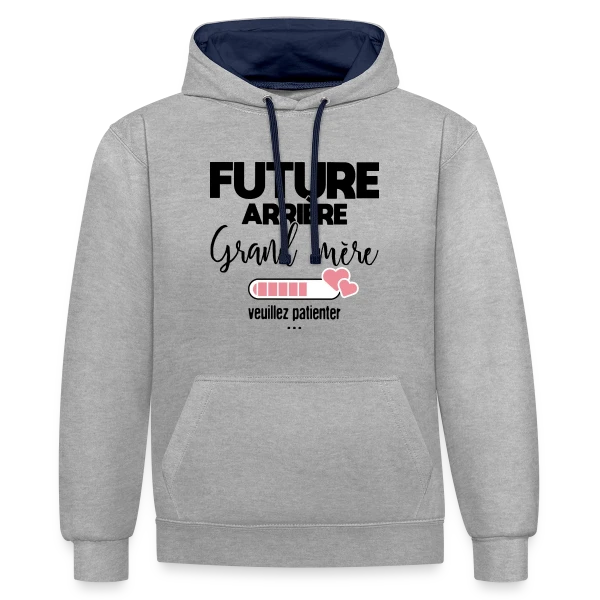 Future Arrière-Grand-Mère : La Belle Annonce sur Sweat à capuche contrasté