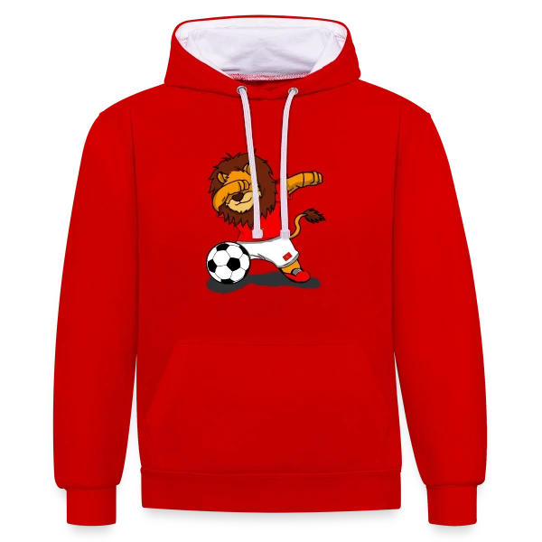 Lion Marocain Foot Dab sur Sweat à capuche contrasté
