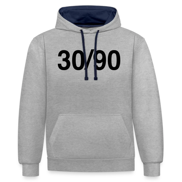 Humour Anniversaire 30/90 sur Sweat à capuche contrasté