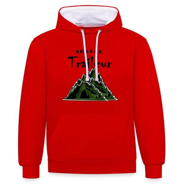 Serial Traileur sur Sweat à capuche contrasté