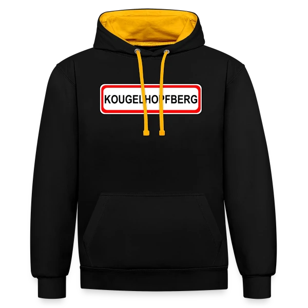Kougelhopfberg: Le Sommet du Goût Alsacien sur Sweat à capuche contrasté