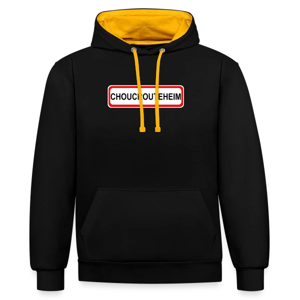 Choucrouteheim: Capitale de la Choucroute sur Sweat à capuche contrasté