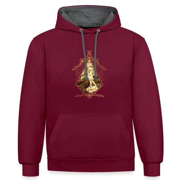 Lyon Art Déco Doré sur Sweat à capuche contrasté