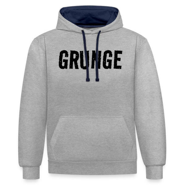 Motif Grunge Distressed sur Sweat à capuche contrasté