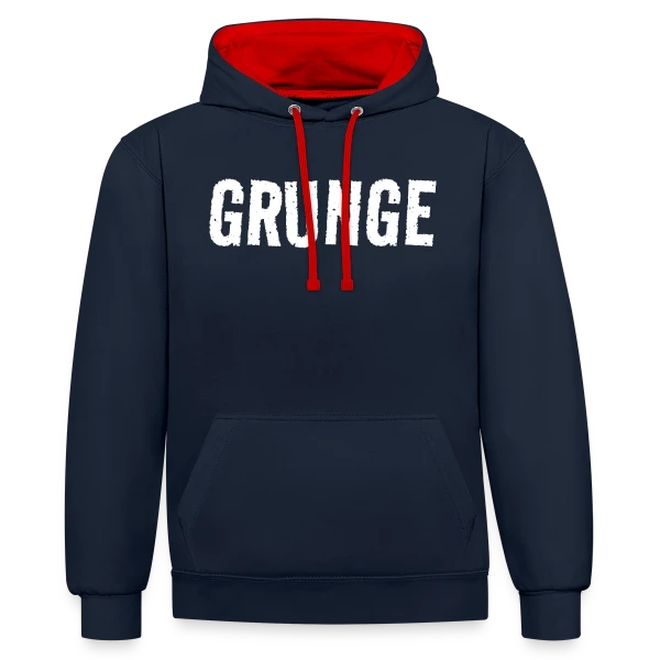 Esprit Grunge Blanc sur Sweat à capuche contrasté