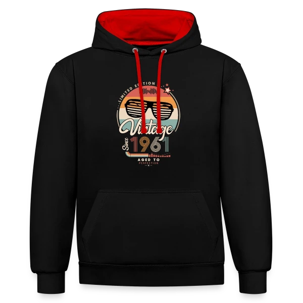 Vintage Depuis 1961 : L'Original sur Sweat à capuche contrasté