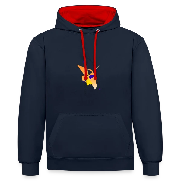 Formes Abstraites Dynamiques sur Sweat à capuche contrasté
