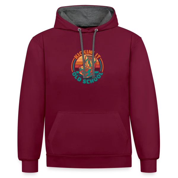 Arcade Rétro Gaming Années 80 sur Sweat à capuche contrasté