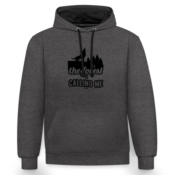 L'Appel de la Forêt sur Sweat à capuche contrasté
