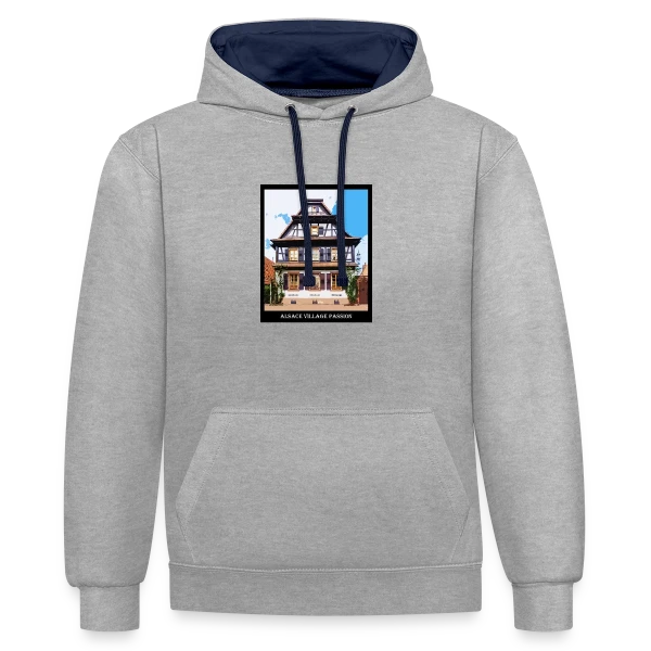Maison Alsacienne Typique sur Sweat à capuche contrasté
