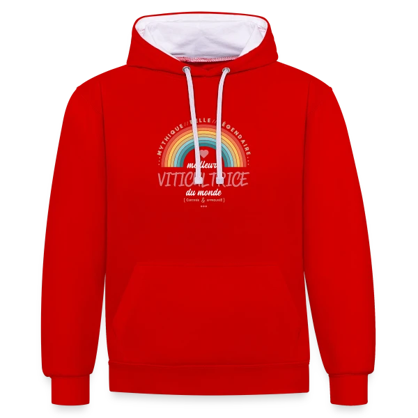 Meilleure Viticultrice du Monde sur Sweat à capuche contrasté