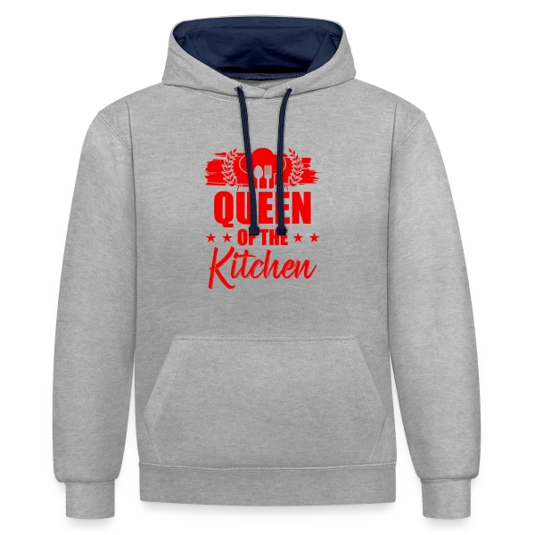 Reine de la Cuisine : Le Trône Culinaire ! sur Sweat à capuche contrasté