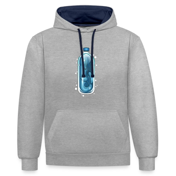 Océan en Détresse sur Sweat à capuche contrasté