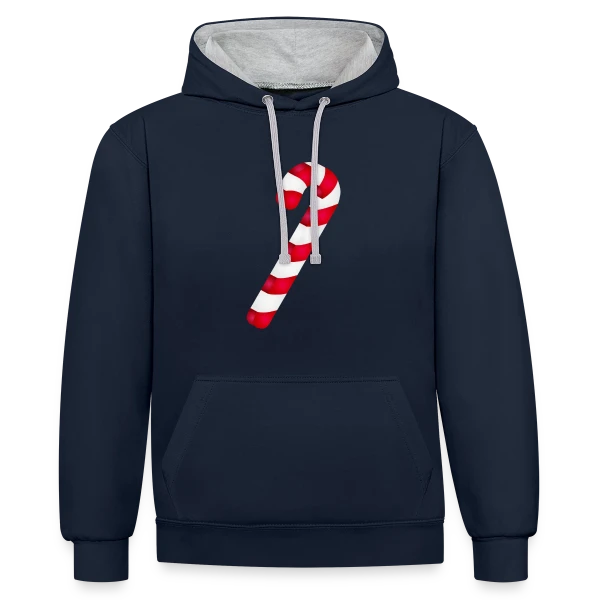 Sucre d'Orge : Douceur de la Saison de Noël sur Sweat à capuche contrasté