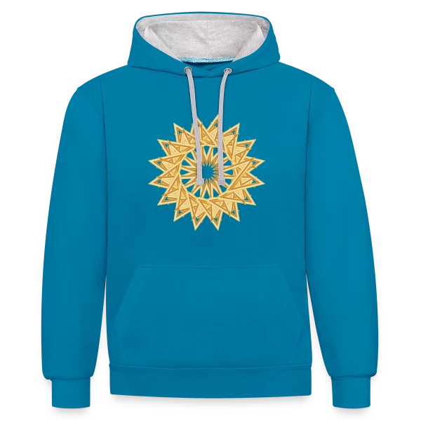 Étoile Dorée Exceptionnelle pour Noël sur Sweat à capuche contrasté