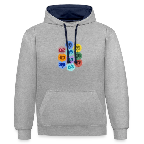 Vignette Auto Rétro Années 80 sur Sweat à capuche contrasté