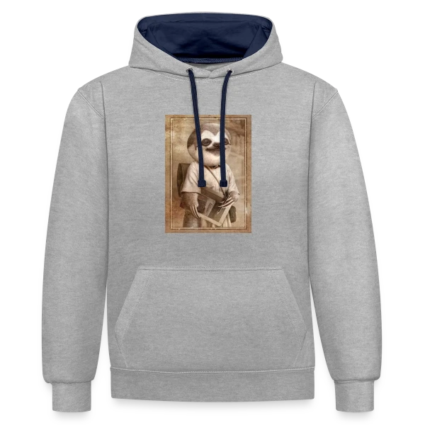 L'Étudiant Paresseux sur Sweat à capuche contrasté