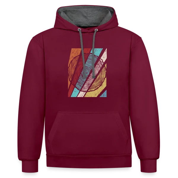 Bûcheron Passion Bois et Forêt sur Sweat à capuche contrasté