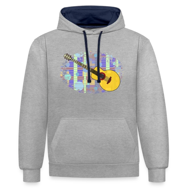 Mélodie Guitare sur Sweat à capuche contrasté
