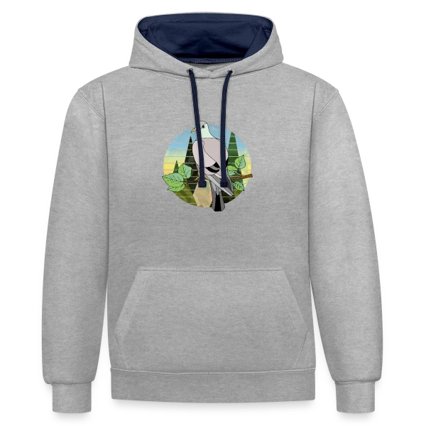 L'Oiseau Libre sur Sweat à capuche contrasté