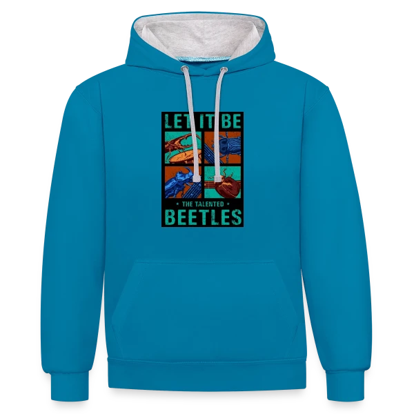 The Beetles : Insectes Musiciens Rock sur Sweat à capuche contrasté