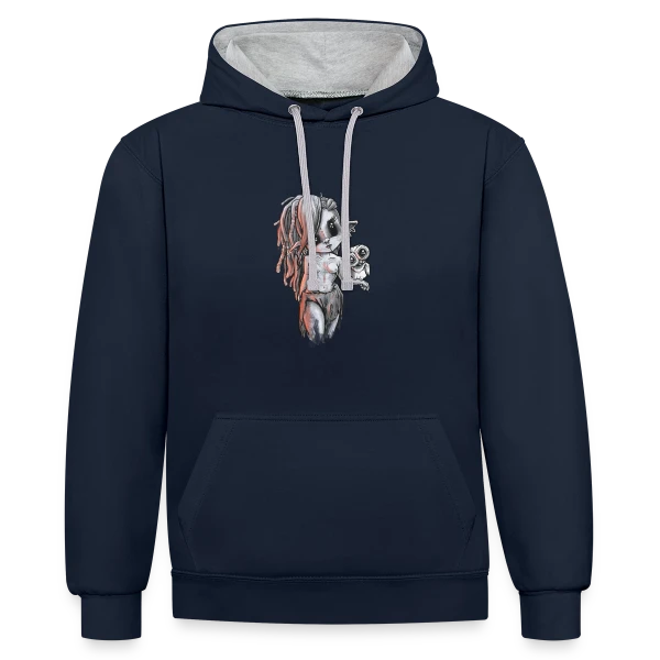 L'Esprit Sauvage Nordique sur Sweat à capuche contrasté