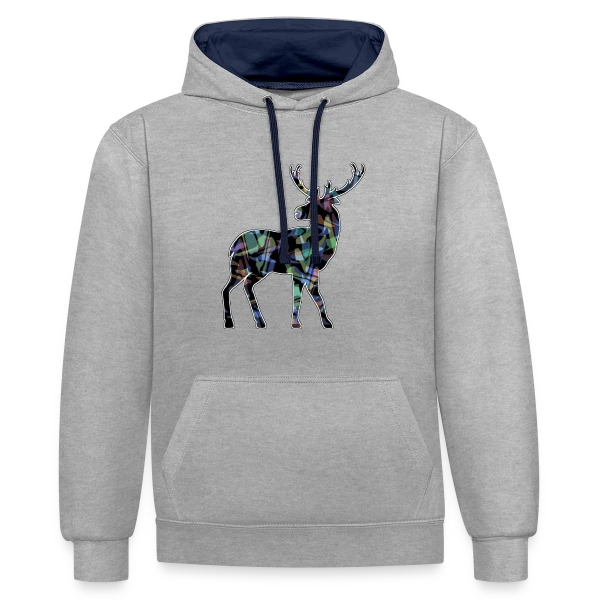 Majestueux Cerf sur Sweat à capuche contrasté