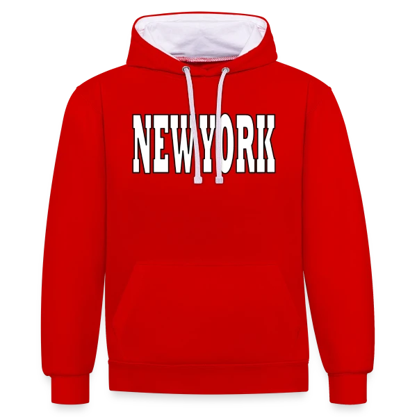 New York Ville Iconique sur Sweat à capuche contrasté