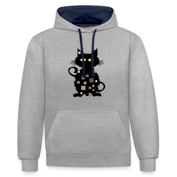 Mon Adorable Chat sur Sweat à capuche contrasté