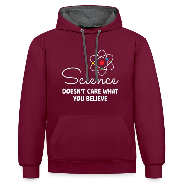 L'Esprit Libre Scientifique sur Sweat à capuche contrasté