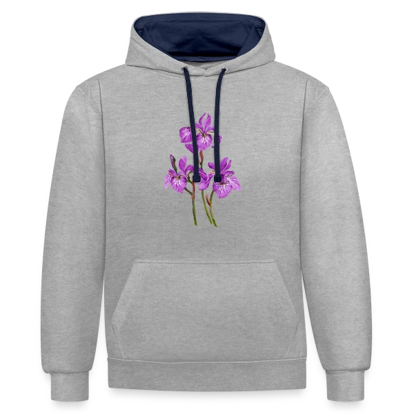 Éclat Floral sur Sweat à capuche contrasté
