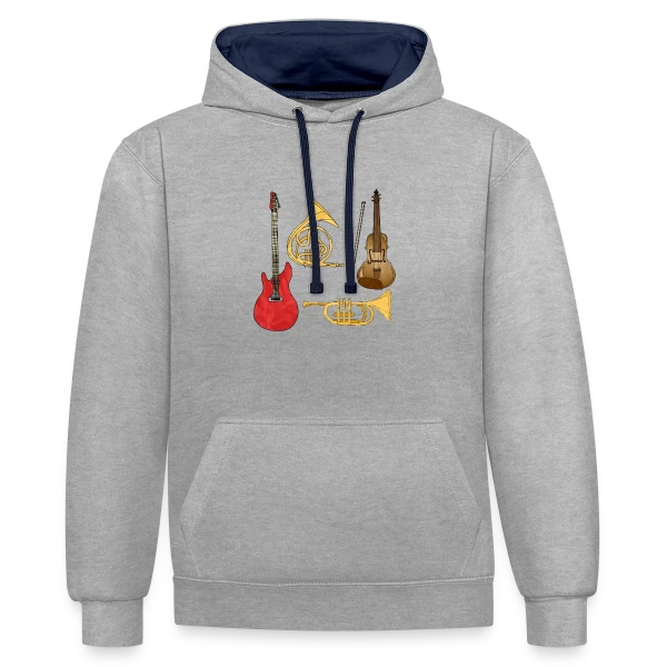 Passion Musique & Instruments sur Sweat à capuche contrasté