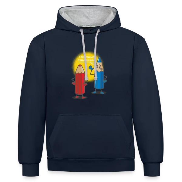 Humour: Mauvaise Mine sur Sweat à capuche contrasté