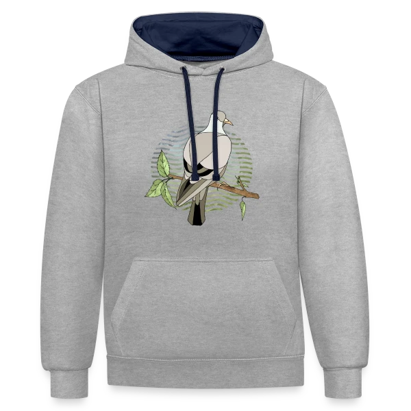 Oiseau Majestueux sur Sweat à capuche contrasté