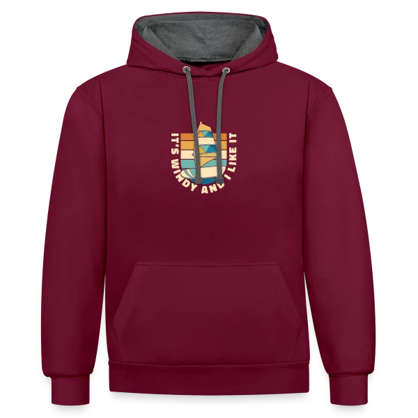 Wing Surf | L'Art du Wing Foil sur Sweat à capuche contrasté