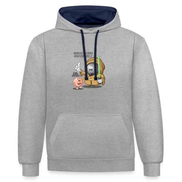 Que la pétanque soit avec toi ! sur Sweat à capuche contrasté