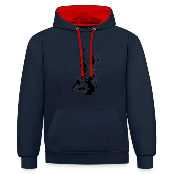 Rebelle Clandestin Corse sur Sweat à capuche contrasté