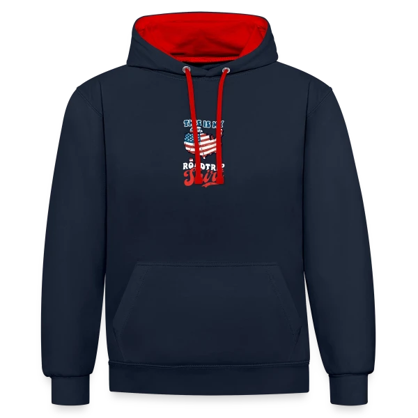 Ma Tenue Road Trip USA sur Sweat à capuche contrasté