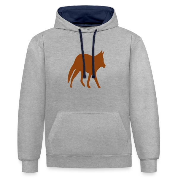 Silhouette Renard Sauvage sur Sweat à capuche contrasté