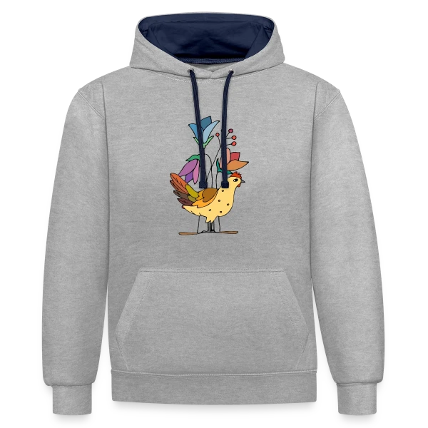L'Oiseau Majestueux sur Sweat à capuche contrasté