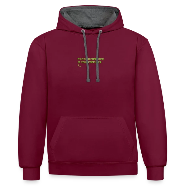 Hacker Codeur Computerfreak Nerd - Cadeau Hacking sur Sweat à capuche contrasté