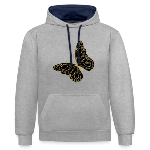 Papillon Élégant sur Sweat à capuche contrasté