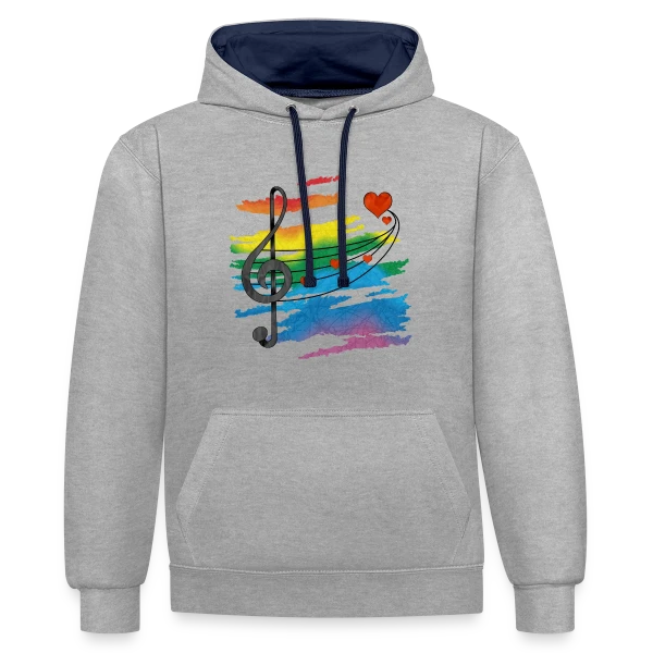 Mélodie Éternelle sur Sweat à capuche contrasté